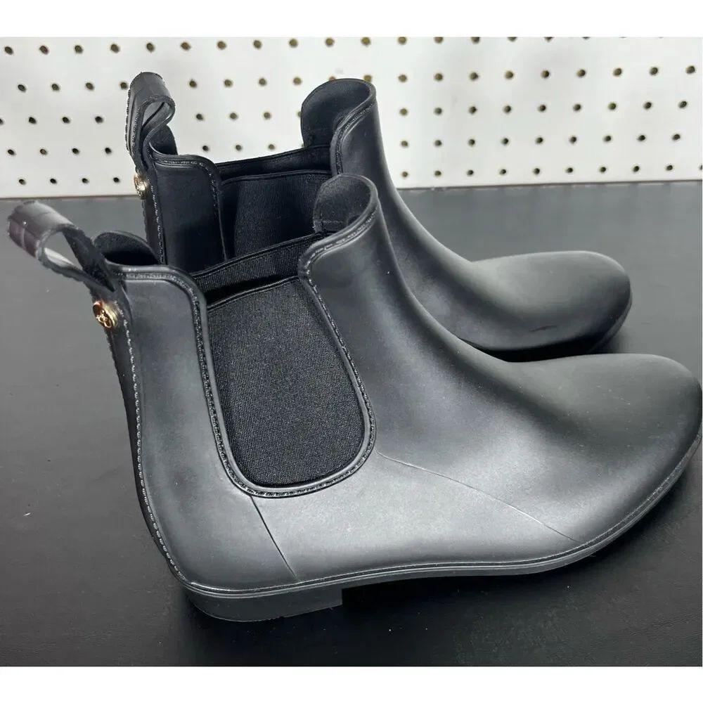 Sam Edelman Womens Tinsley Black Rubber Boots size 9 - Picture 1 of 11